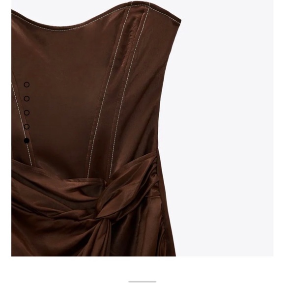 Zara Top Sticked Draped Dress - Picture 3 of 8